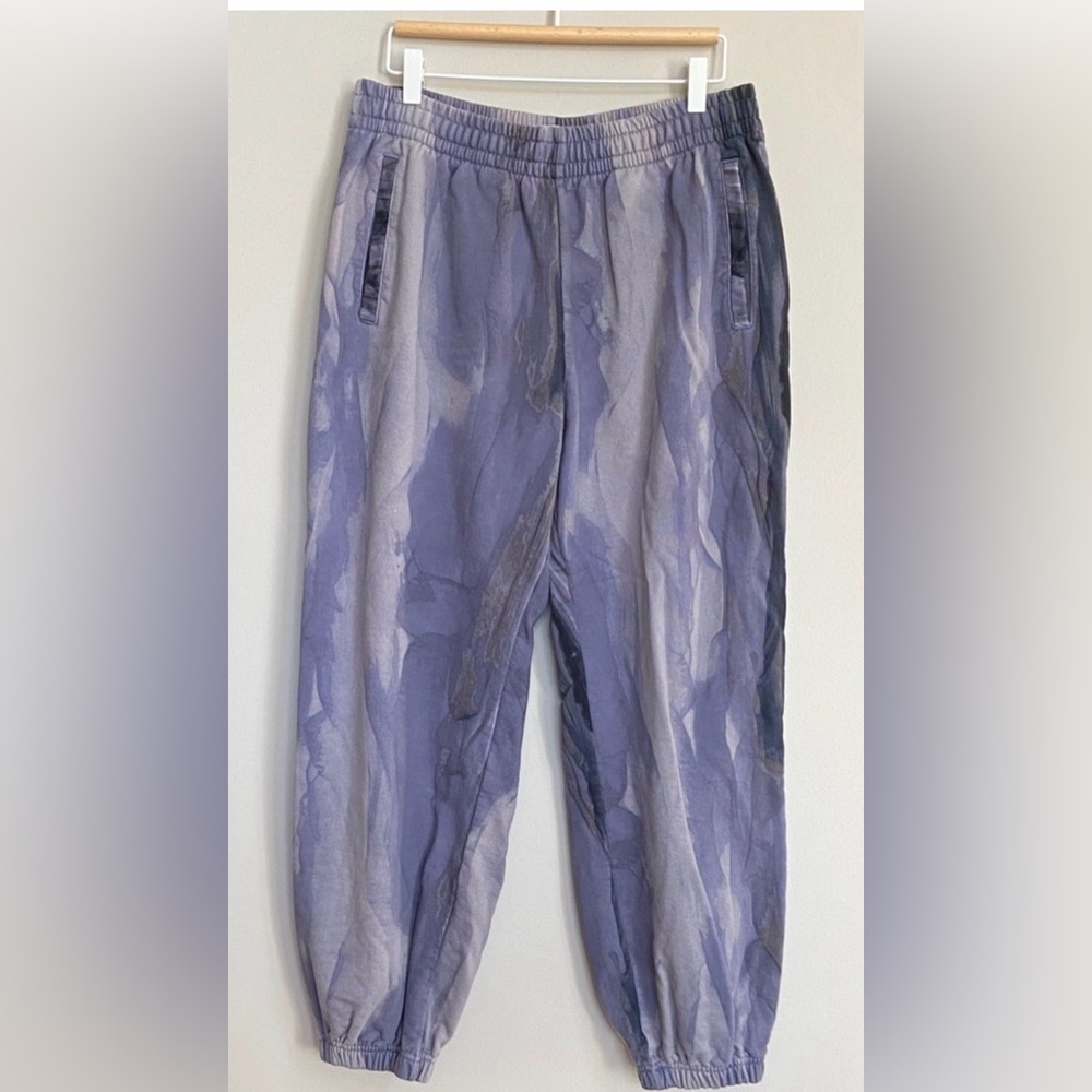 Calvin Klein fleece Jogger Pants Gray and Blue Marble